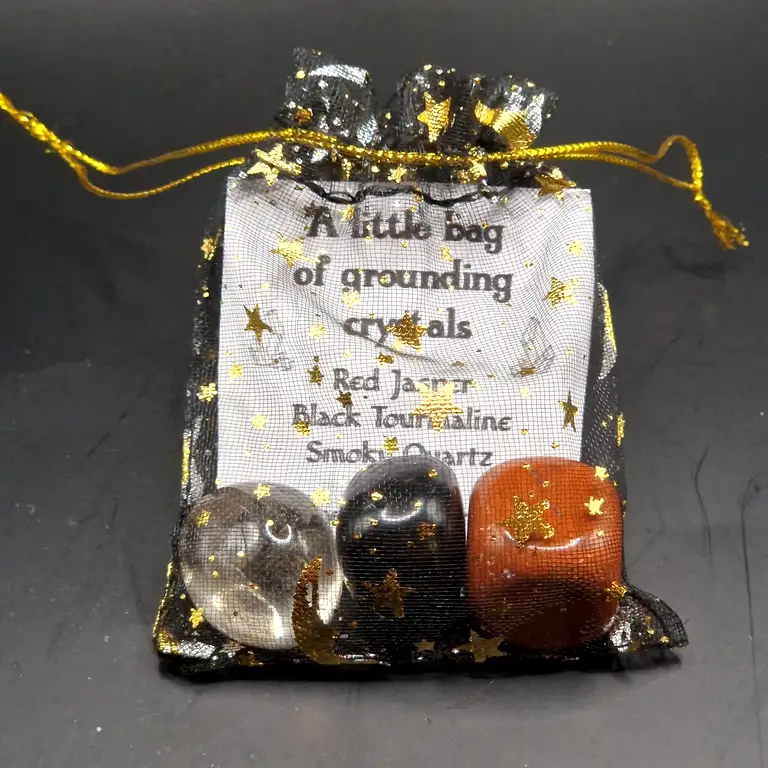 A Little Bag of Grounding Crystals: Crystal Healing Set