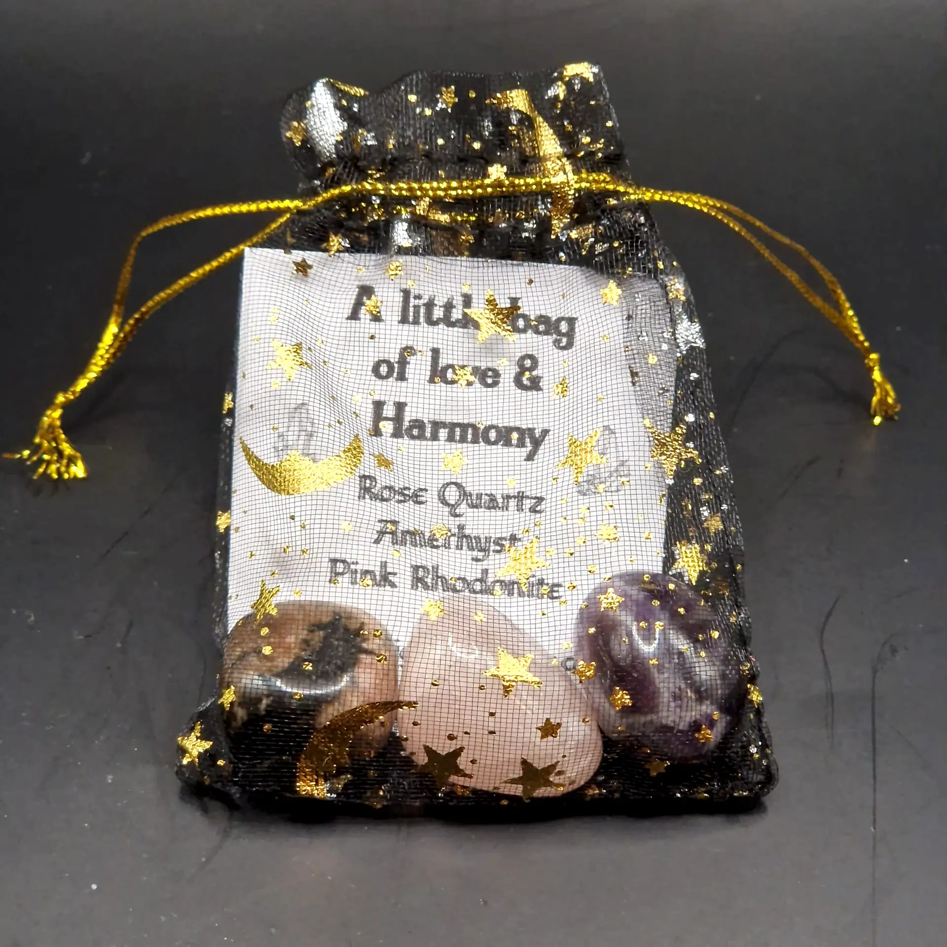 A Little Bag of Love and Harmony: Crystal Healing Set