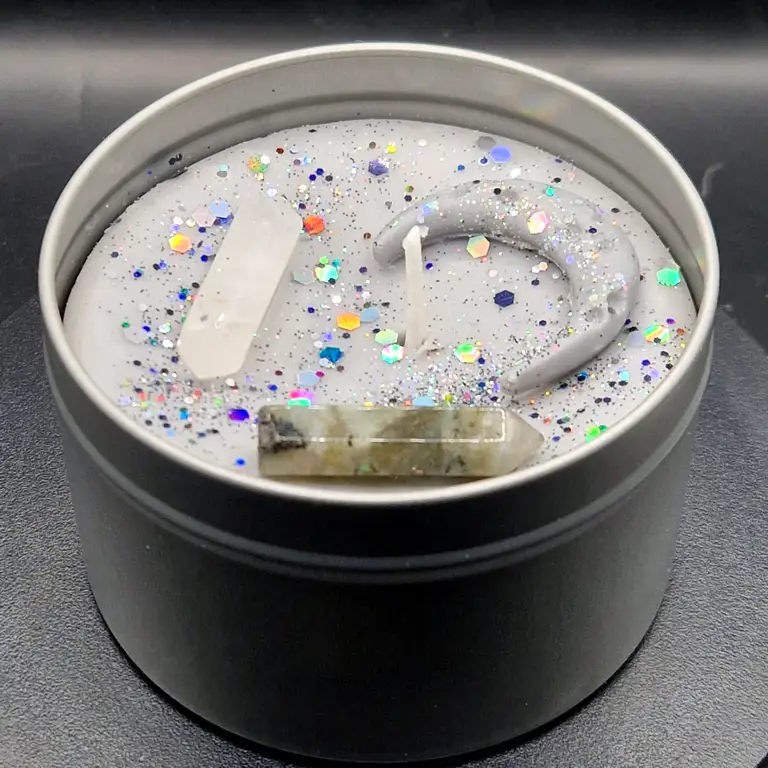 Moonstone Magic: A Crystal-Infused Candle of Intuition and Clarity
