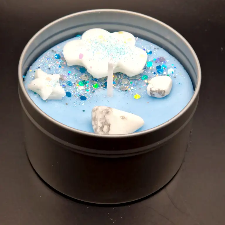 Sweet Dreams: Howlite Crystal Candle