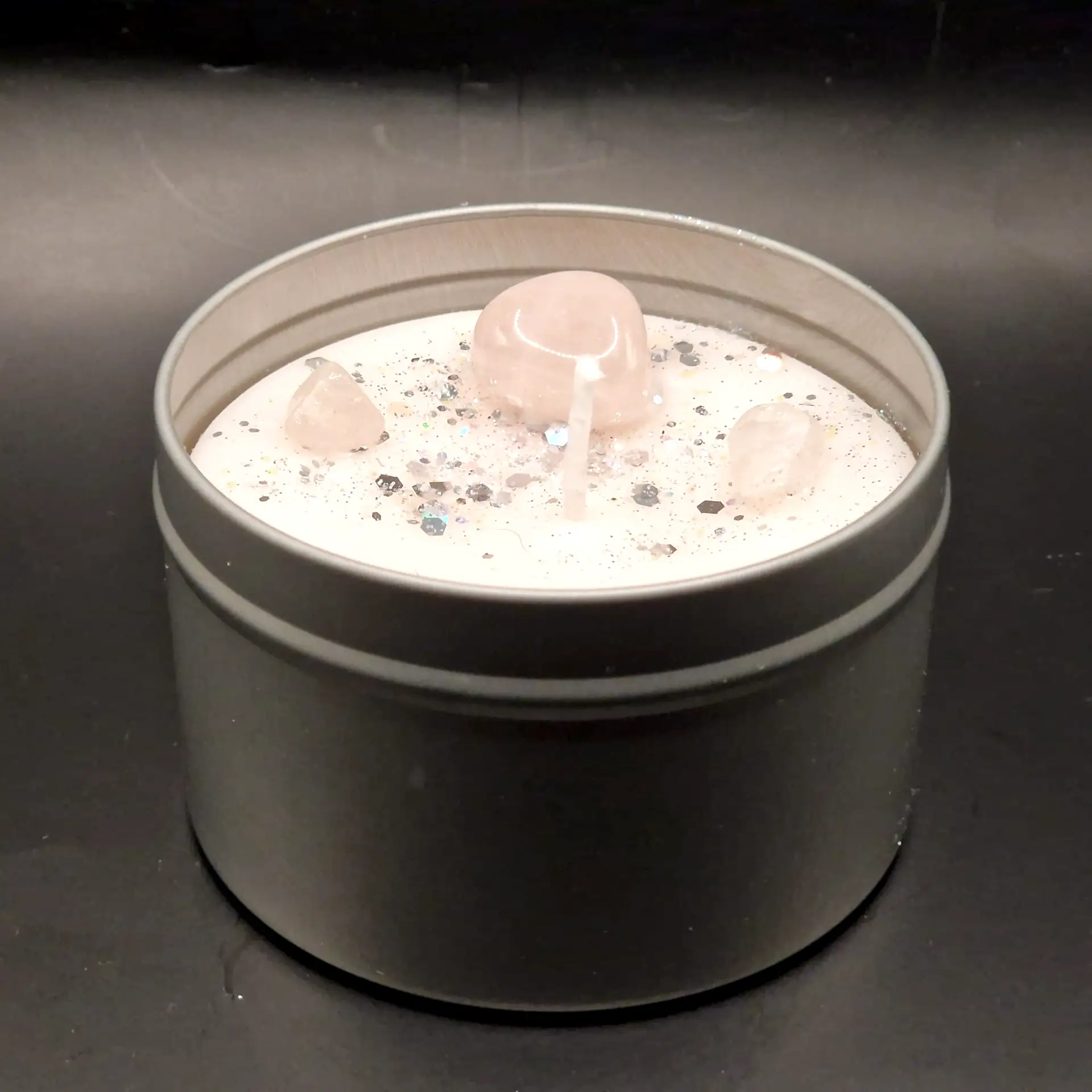 You Are Loved: Rose Quartz Crystal Candle